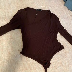 Dark brown pretty little thing bodysuit